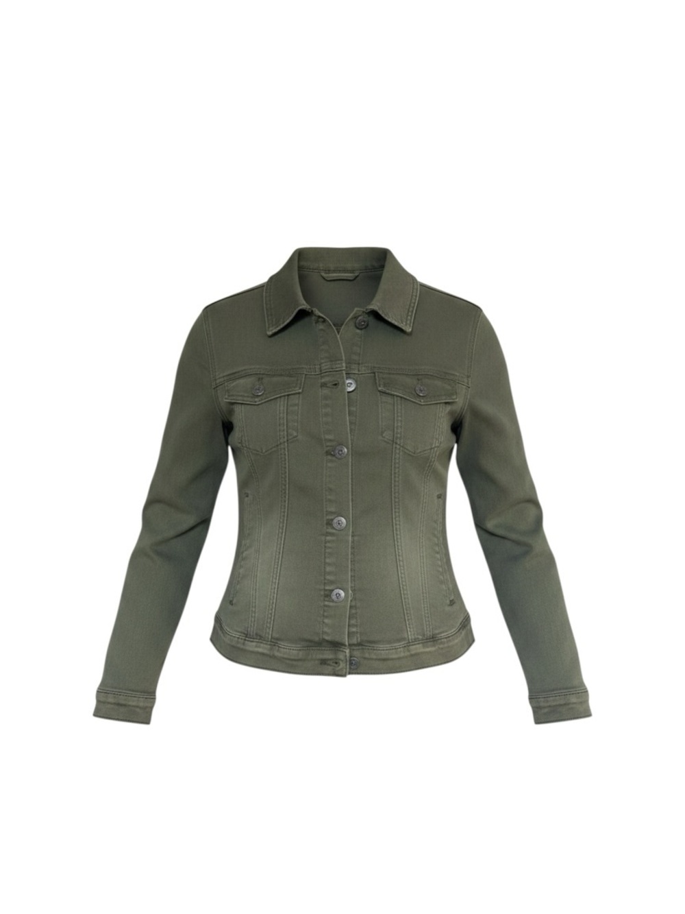 Gloria Vanderbilt Olive Green Denim Jacket